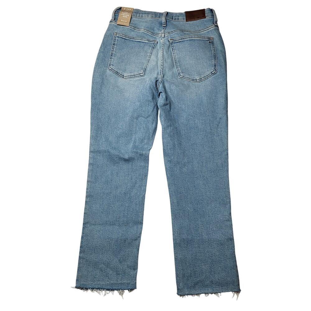 Madewell Petite Perfect Vintage Jeans Light Coffee Wash Worn In Edition Rip 26P - Picture 4 of 14
